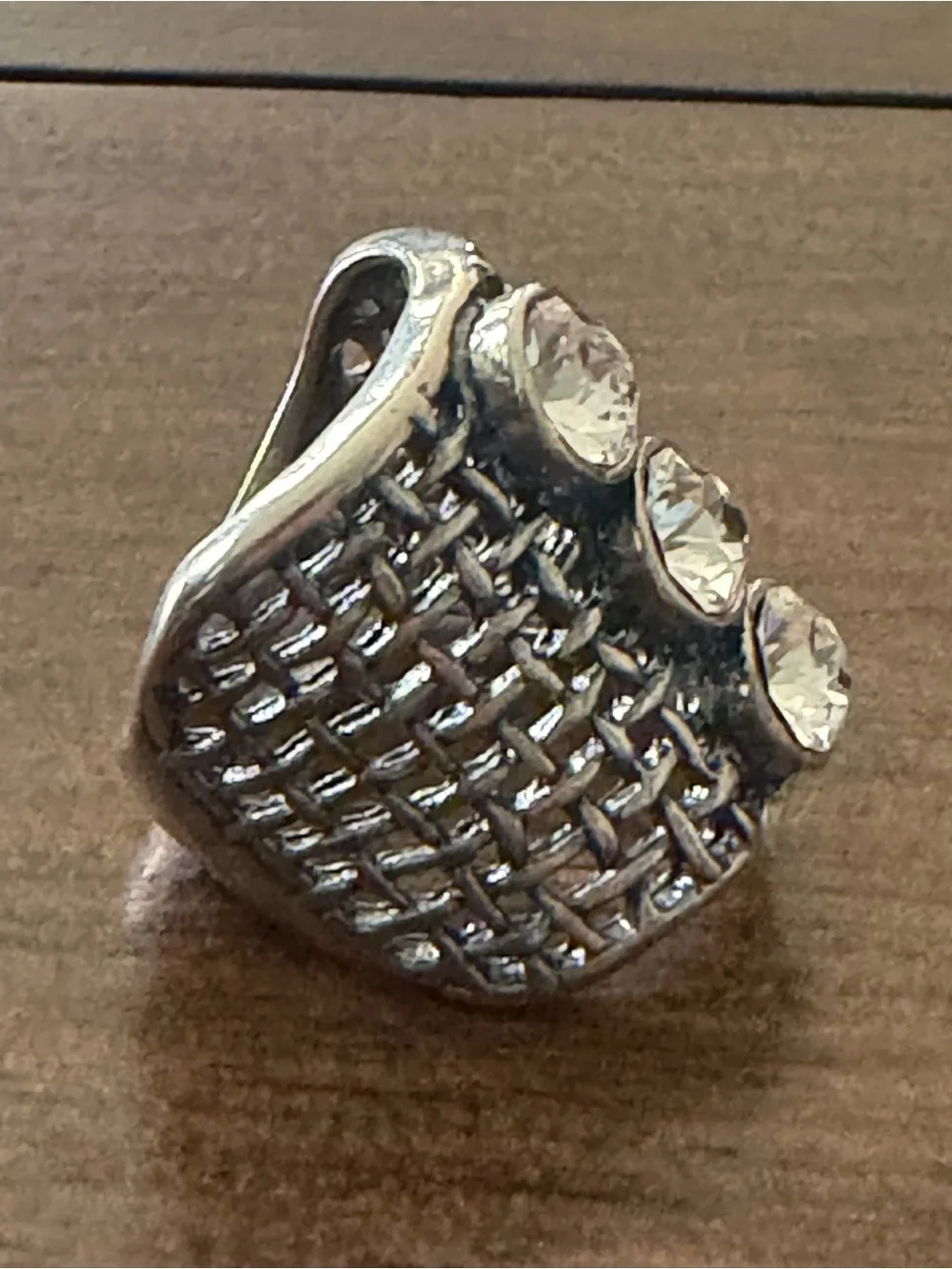 Grace & Heart TRIPLET Ring .925 SS Swarovski Multi Stones Jewelry R1450 Size 5